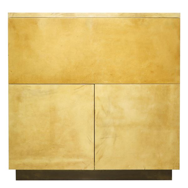 Aldo Tura - Parchment bar cabinet