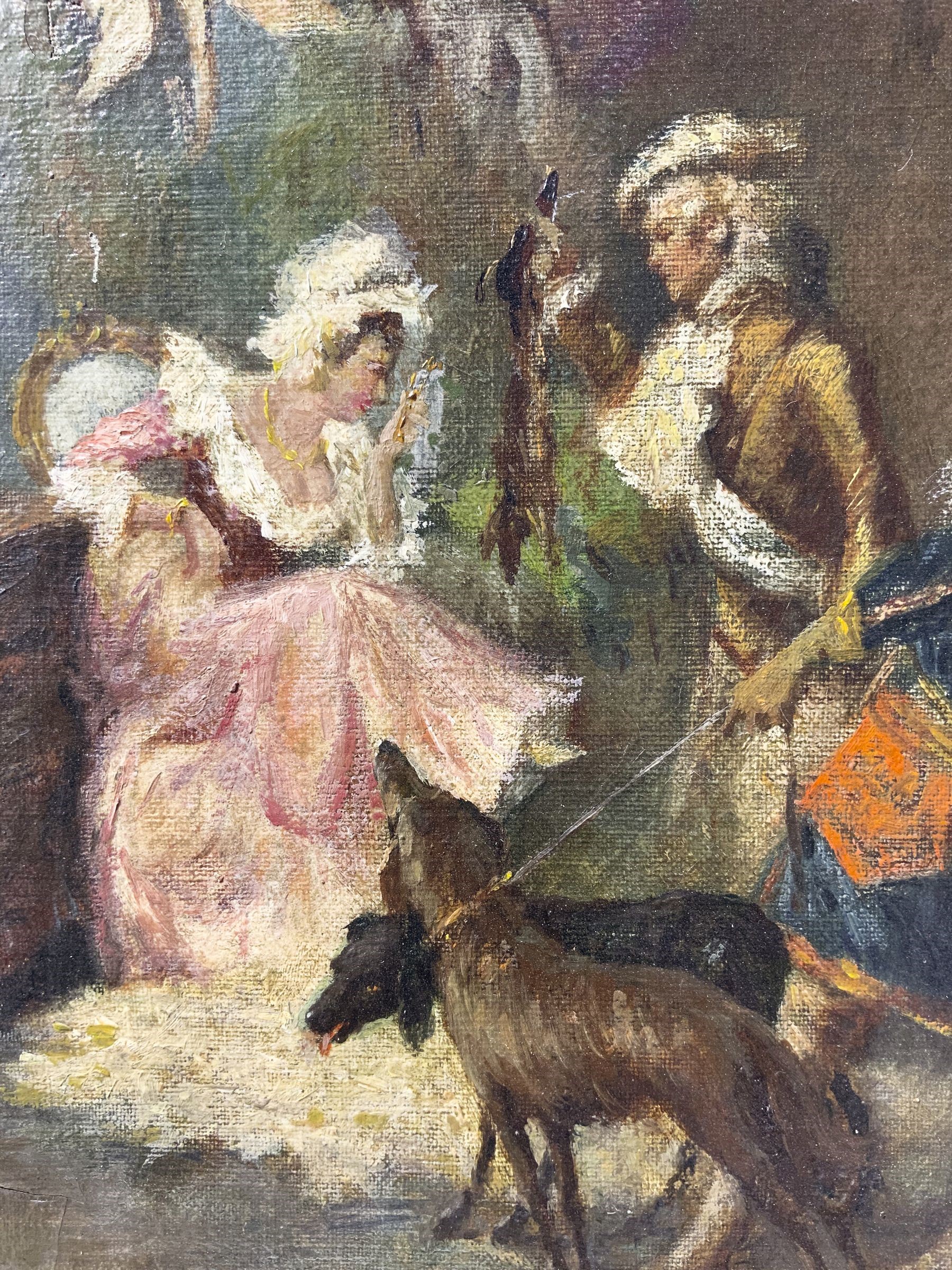 Interno con Personaggi in Abiti Settecenteschi