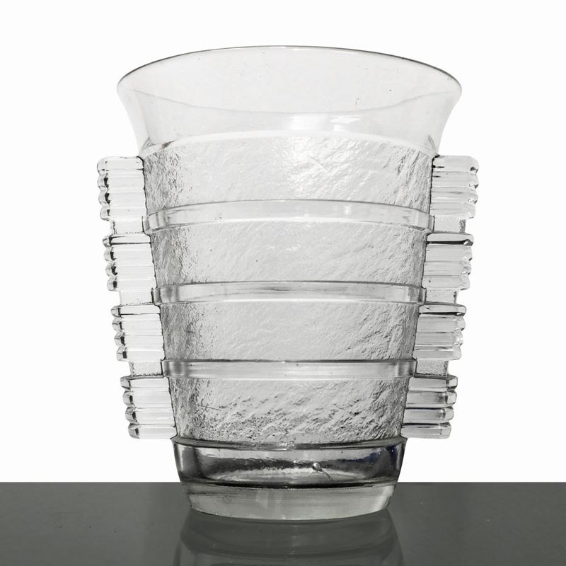 Pierre D'avesn - Vaso Art Decò a Fasce Colla Chip, Freres Francia