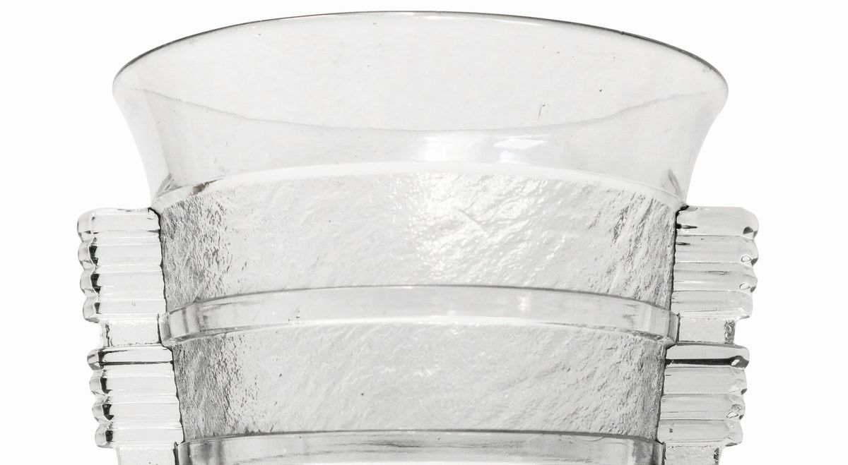 Pierre D'avesn - Vaso Art Decò a Fasce Colla Chip, Freres Francia