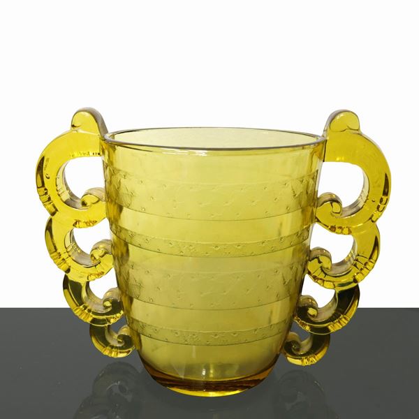 Pierre d'Avesn x Daum - Vase in shades of amber