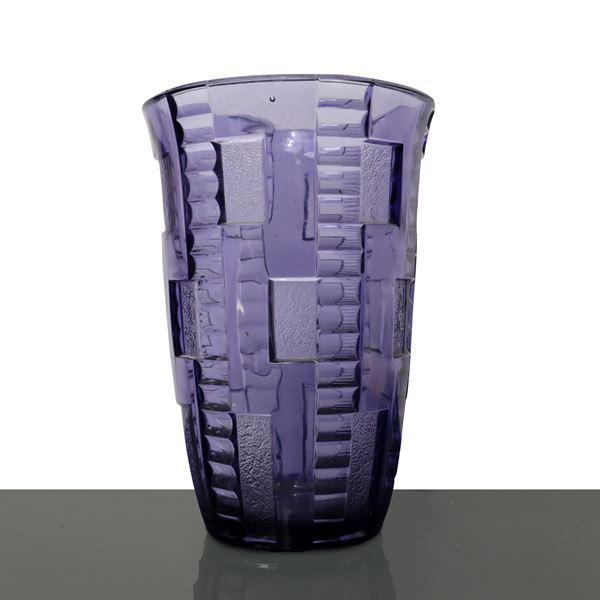 Charles Graffart - Marceau vase Luxval series in shades of purple