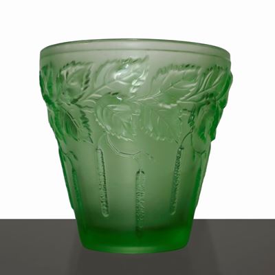 Vaso Barolac in Vetro Verde Bohemia