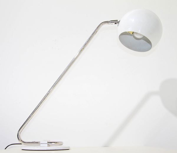 Zonca  Lighting -  Lampada in metallo cromato con base e diffusore laccati