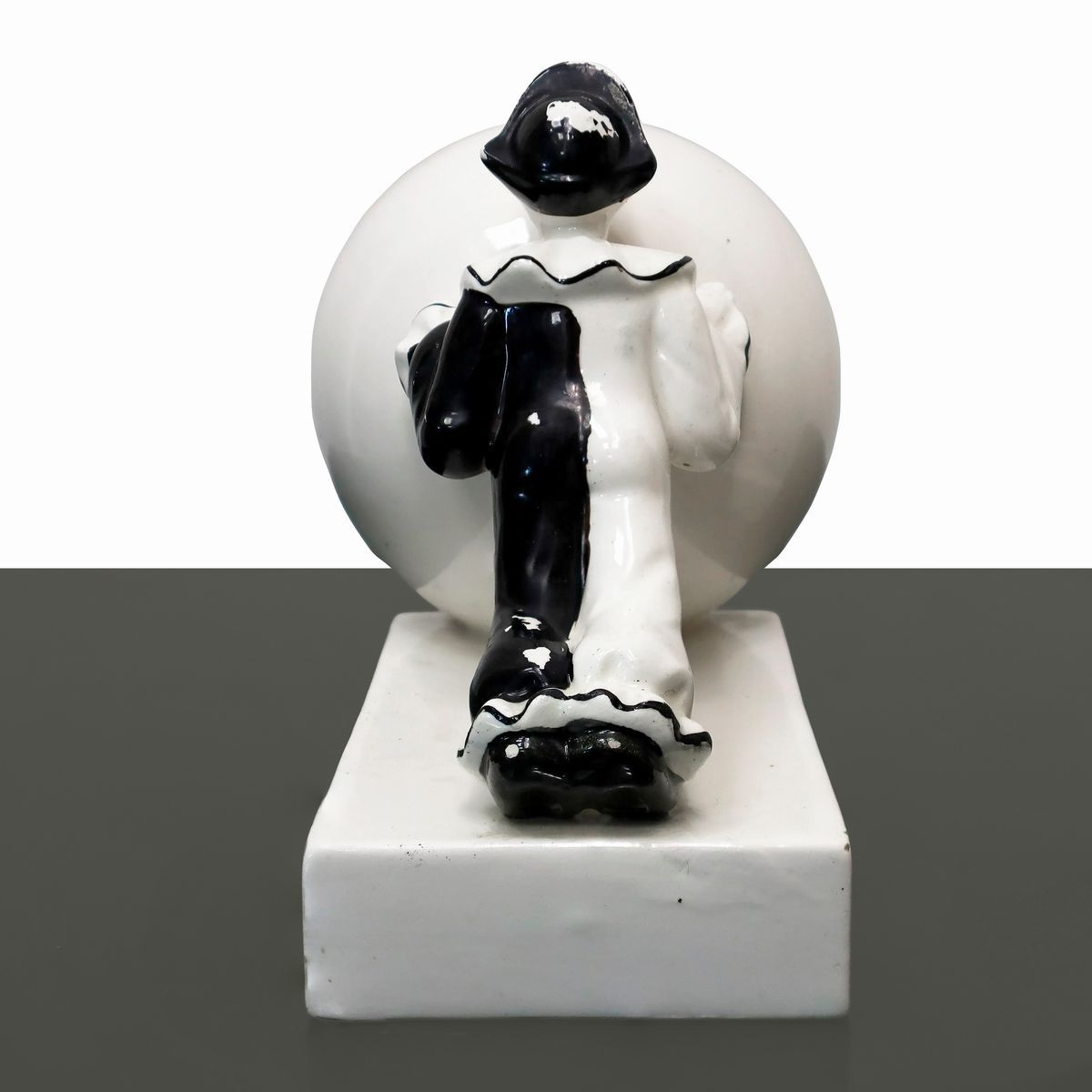 Fermalibri in Ceramica con Pierrot