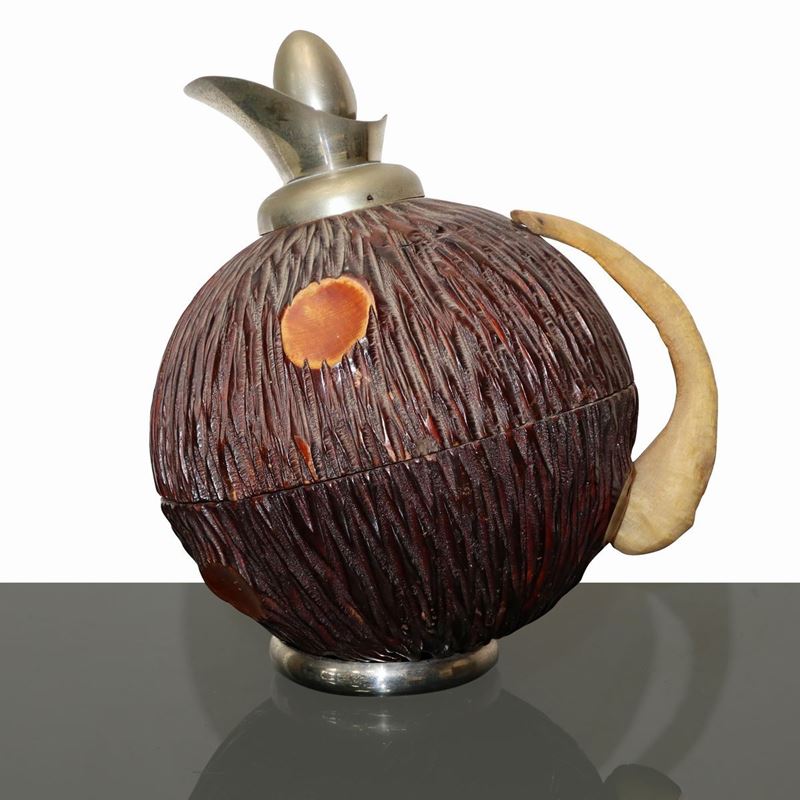 Thermos in Legno con Manico in Osso