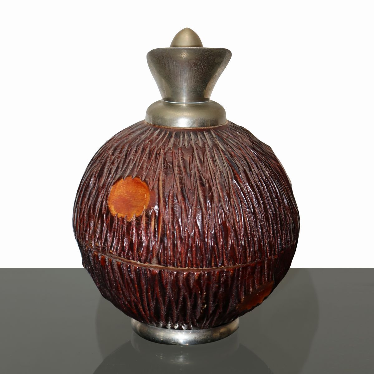 Thermos in Legno con Manico in Osso