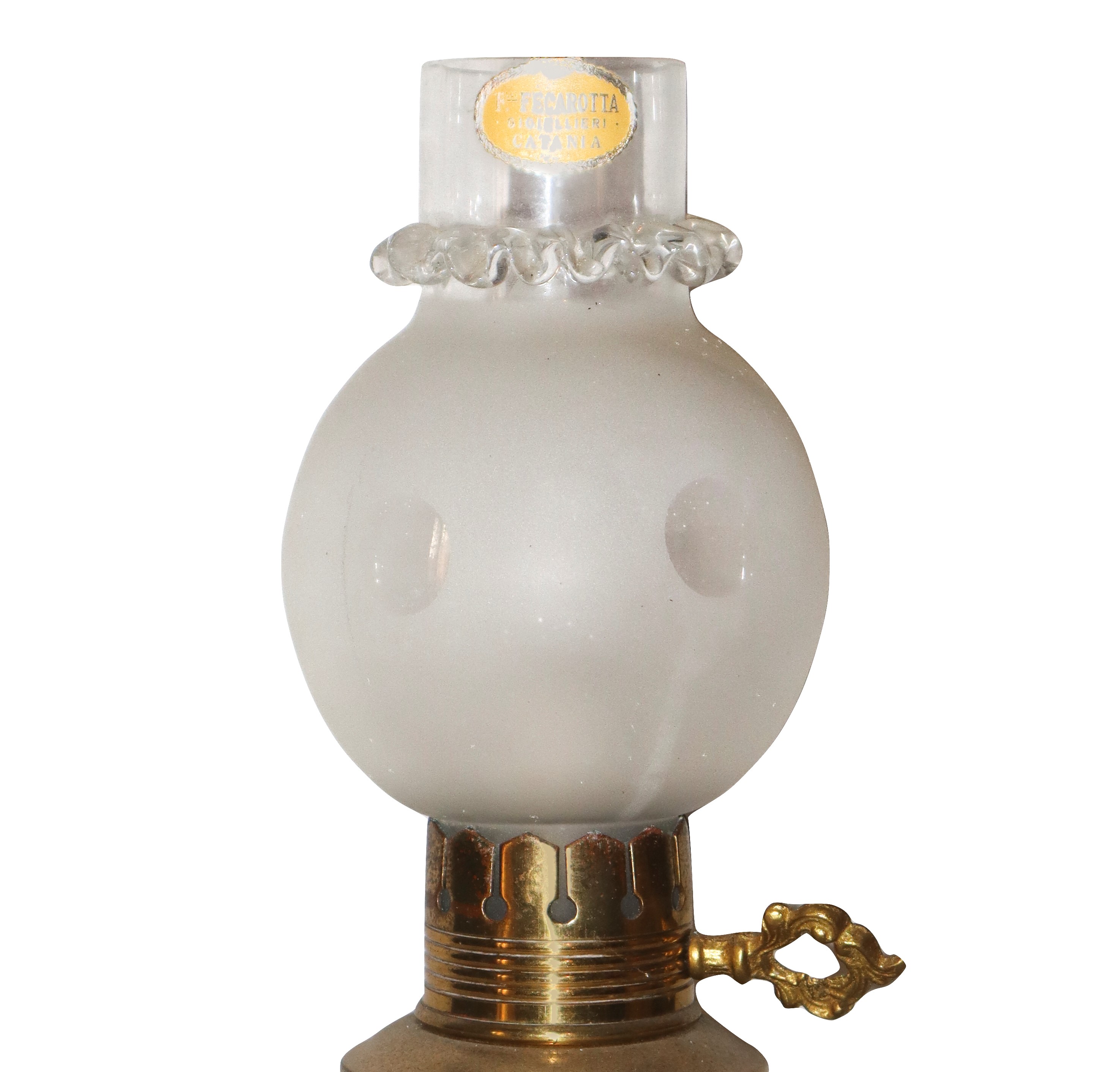 Piccolo Lume Elettrico con Base a Posacenere in Metallo