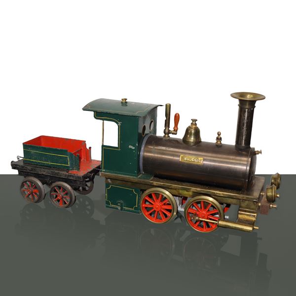 Tin locomotive plus carriages "Vulkan"