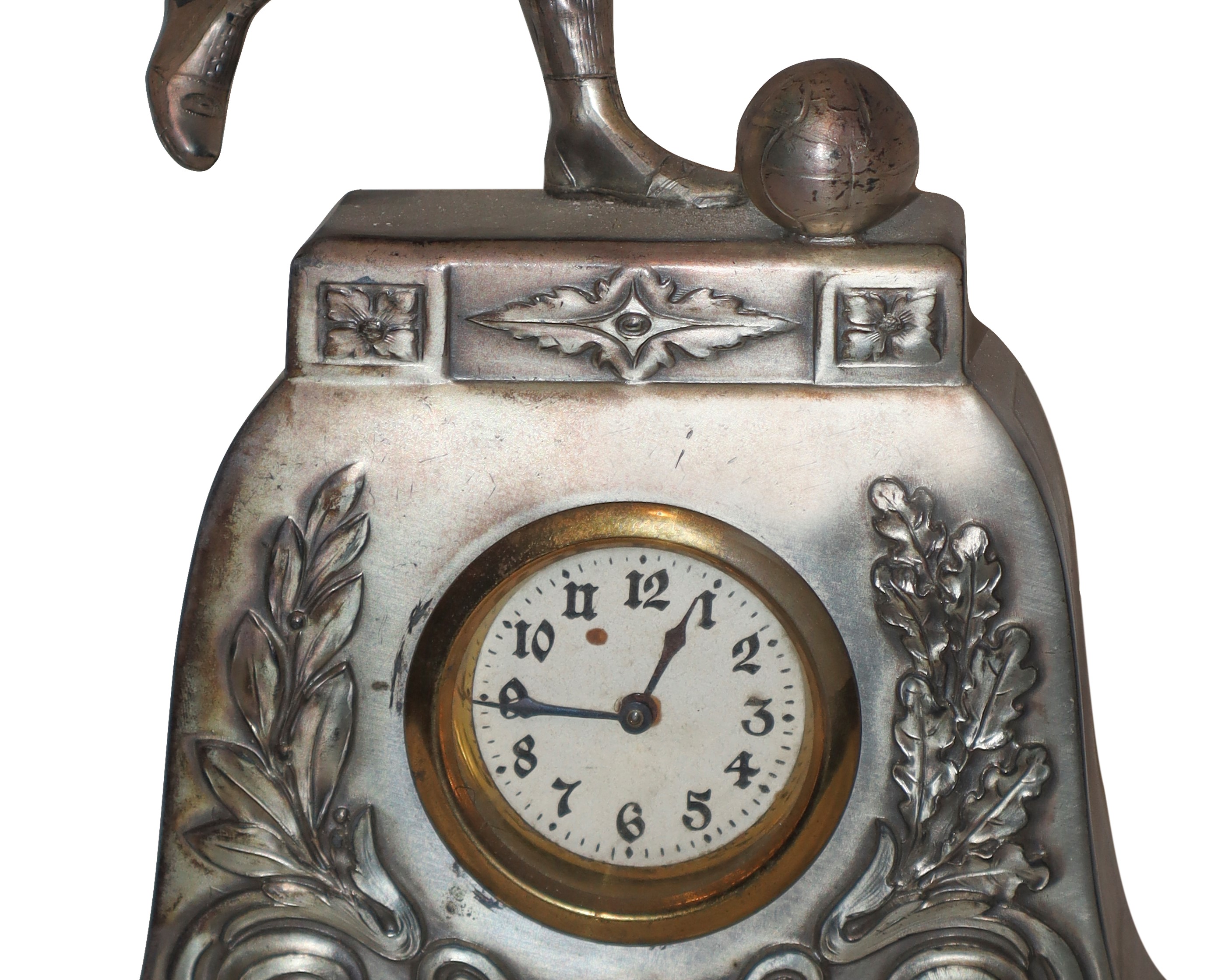 Orologio in Metallo Argentato con Calciatore