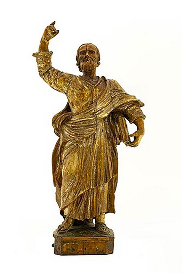 Statua lignea figura di Evangelista