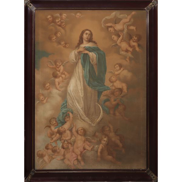Immaculate conception of the Virgin with host of cherubs, by Morillo