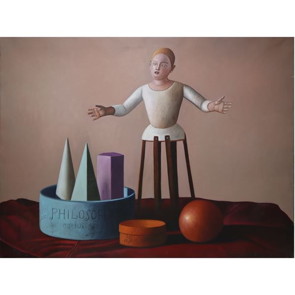 Antonio Sciacca - Mannequin and geometric figures
