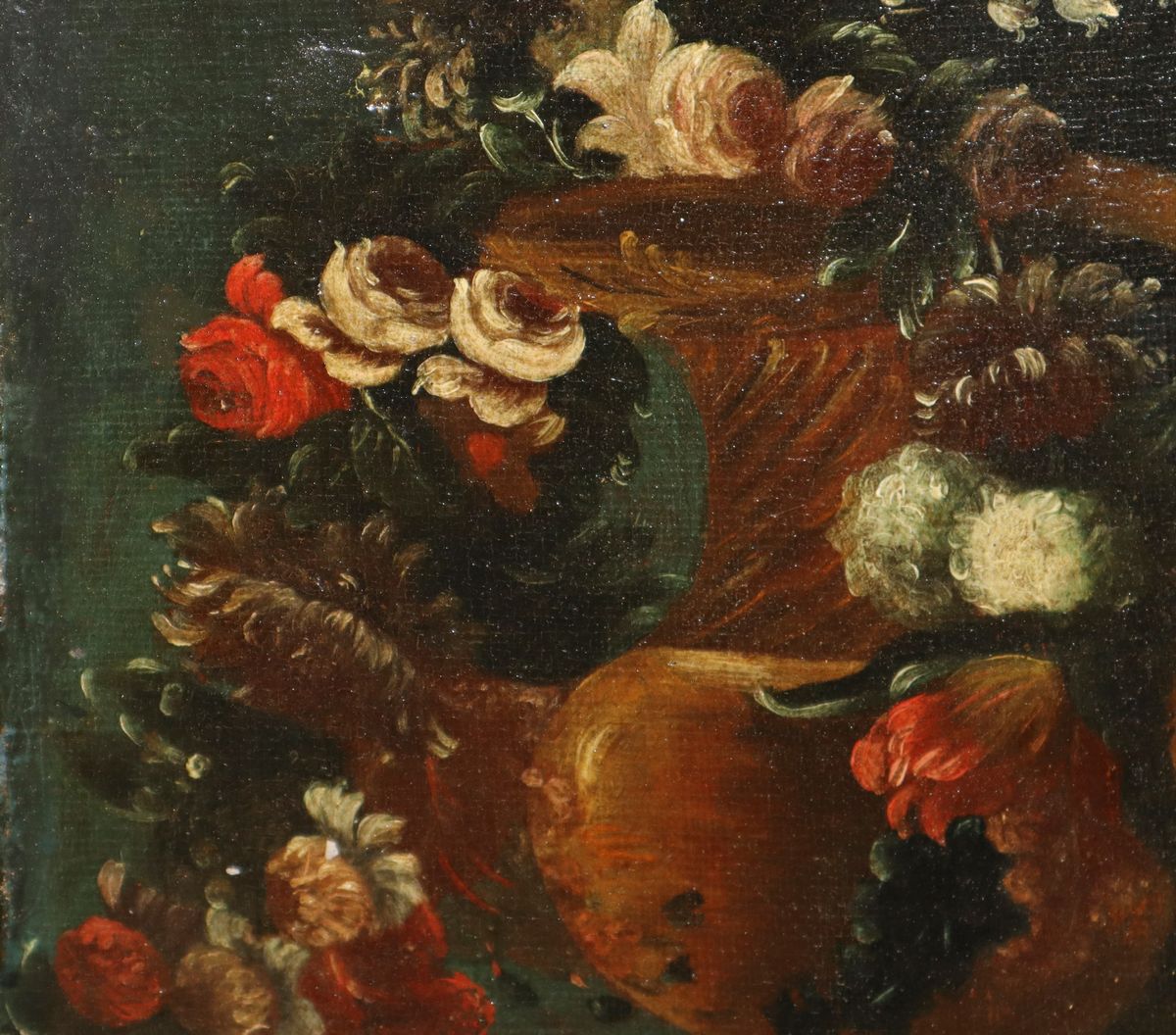 Natura Morta con Vaso di Fiori e Melograno