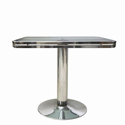 Tavolino Console, Struttura in Acciaio e Vetro