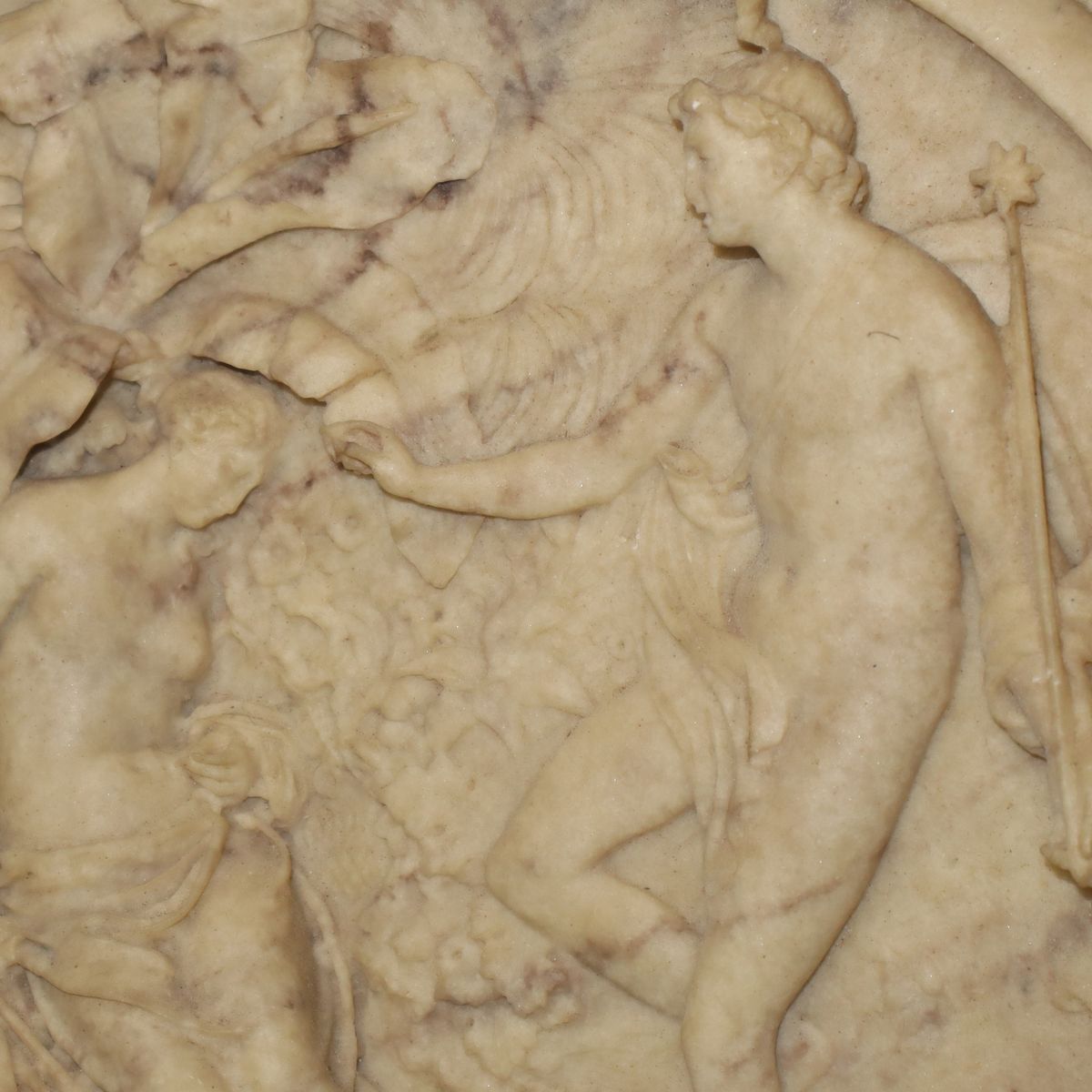 Edward William Wyon - Bassorilievo Ovale Raffigurante Oberon e Titania in Cornice Dorata