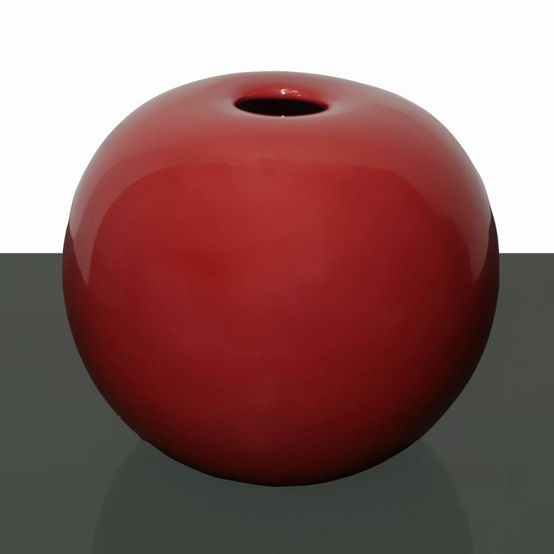 Ceramica Gabbianelli - Vaso a Palla Rosso