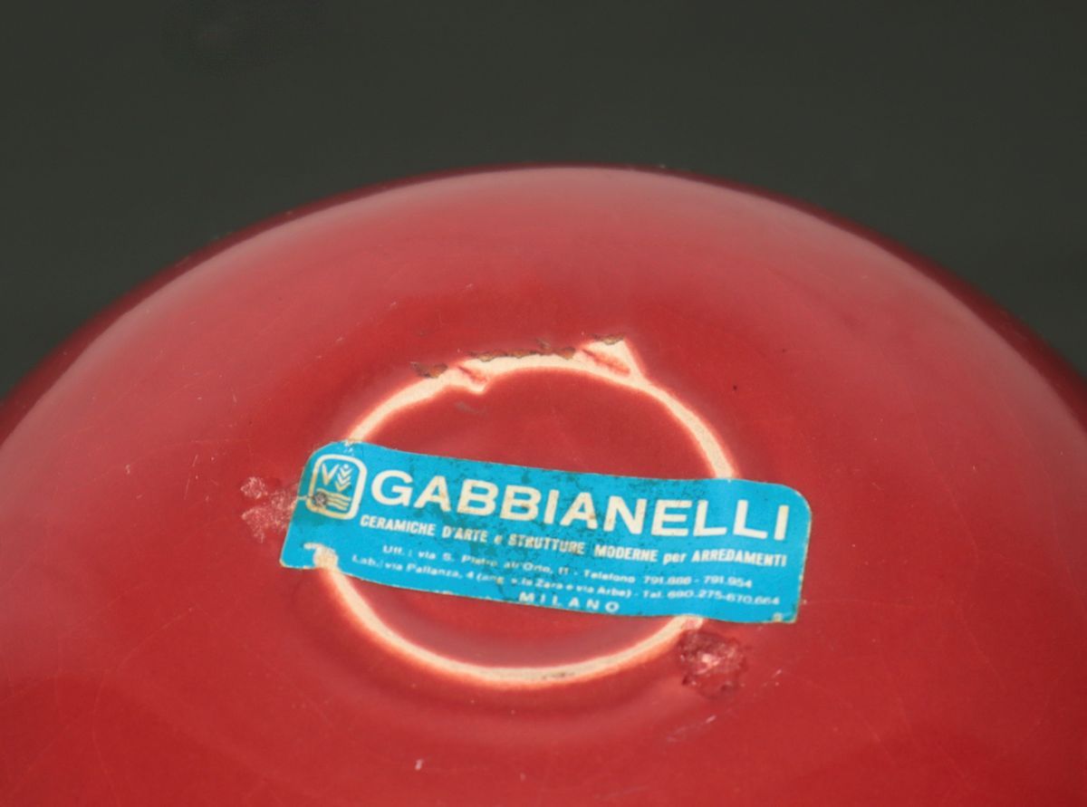 Ceramica Gabbianelli - Vaso a Palla Rosso
