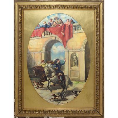 Cavaliere e Donne al Balcone