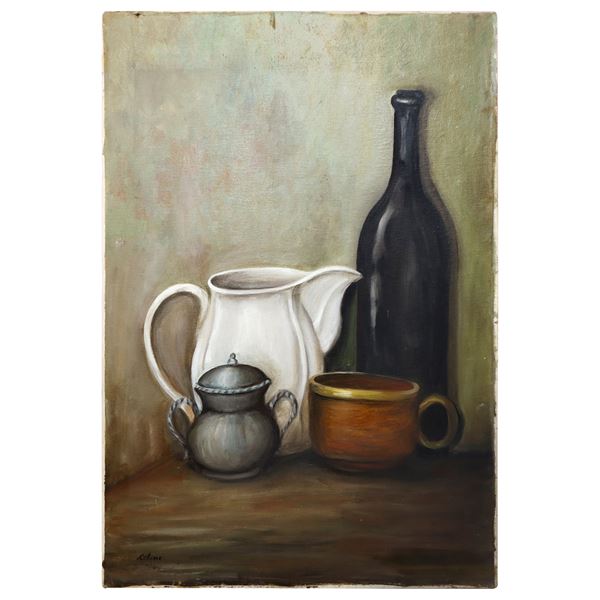 Still life mug and bottle