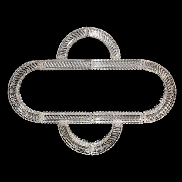 Baccarat France - Surtout de Table, centrotavola in cristallo composto da N. 10 elementi, giardino da tavola