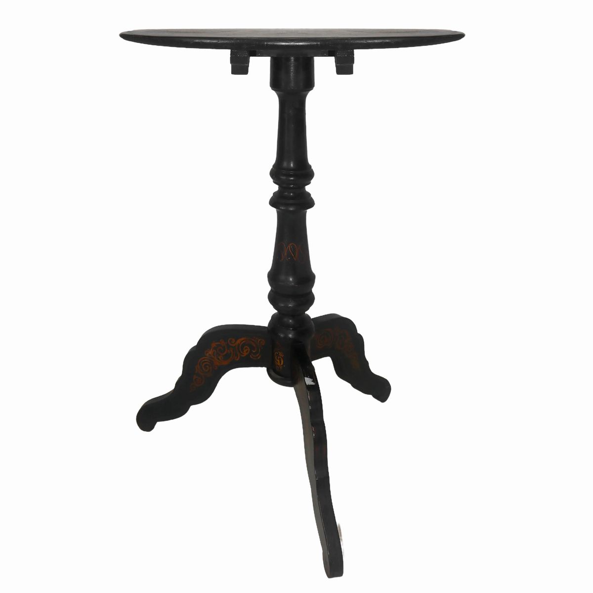 Tavolino in Legno Ebanizzato Nero