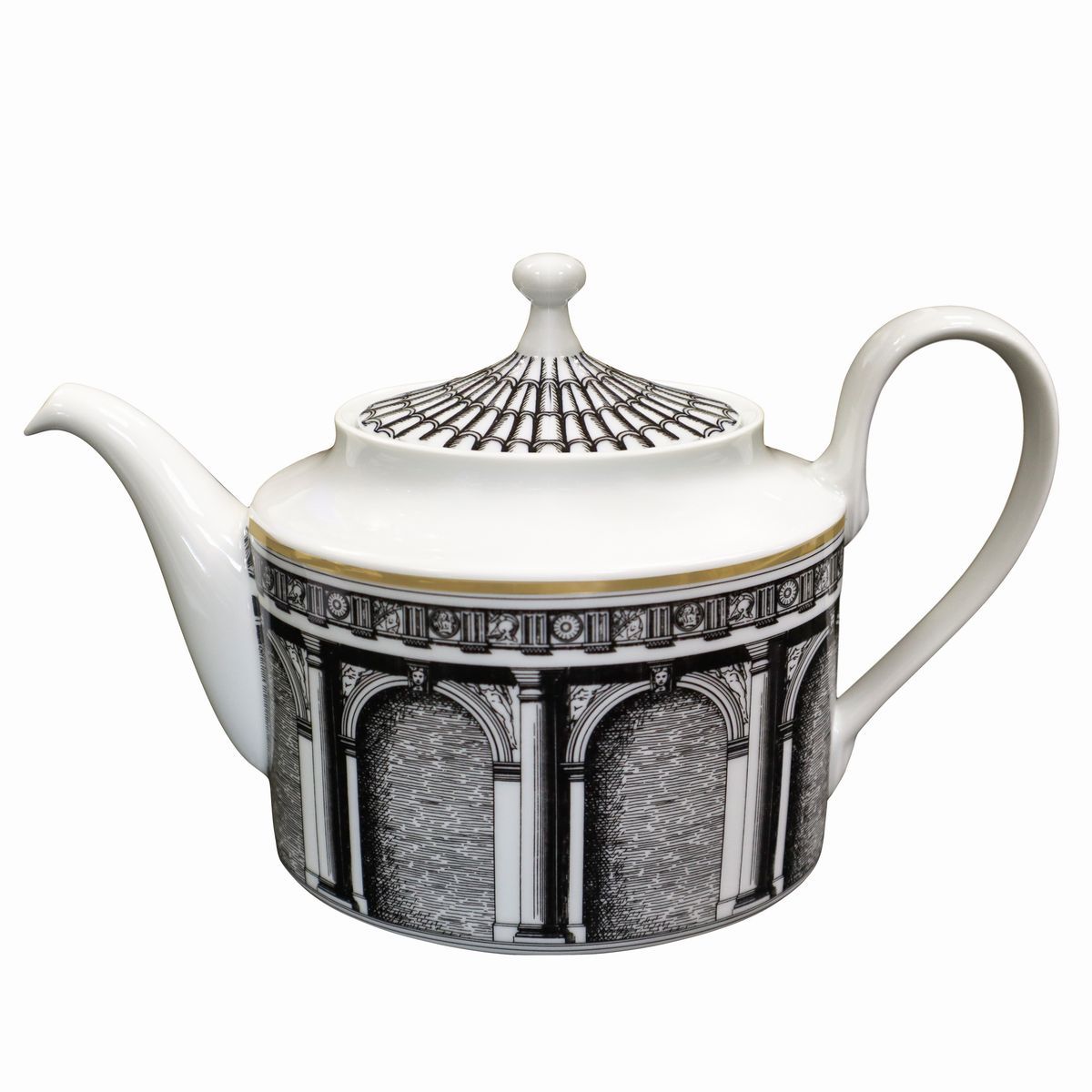 Servizio da The e Servizio da Caffè in Porcellana per 12, Decoro Palladiana. Piero Fornasetti per...