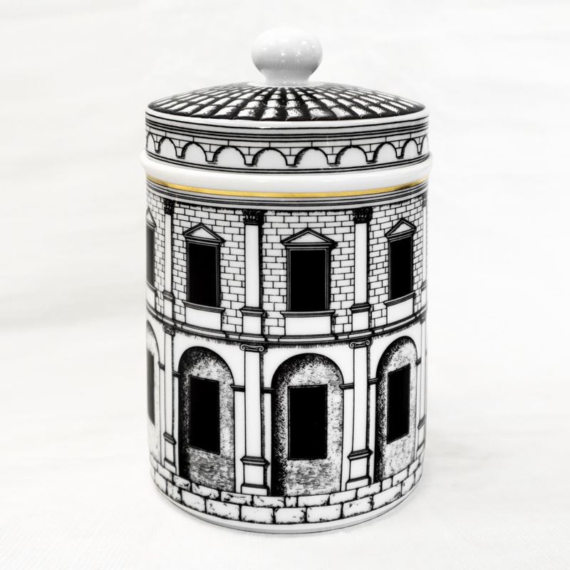 Barattolo in Porcellana Decoro Palladiana. Piero Fornasetti per Rosenthal