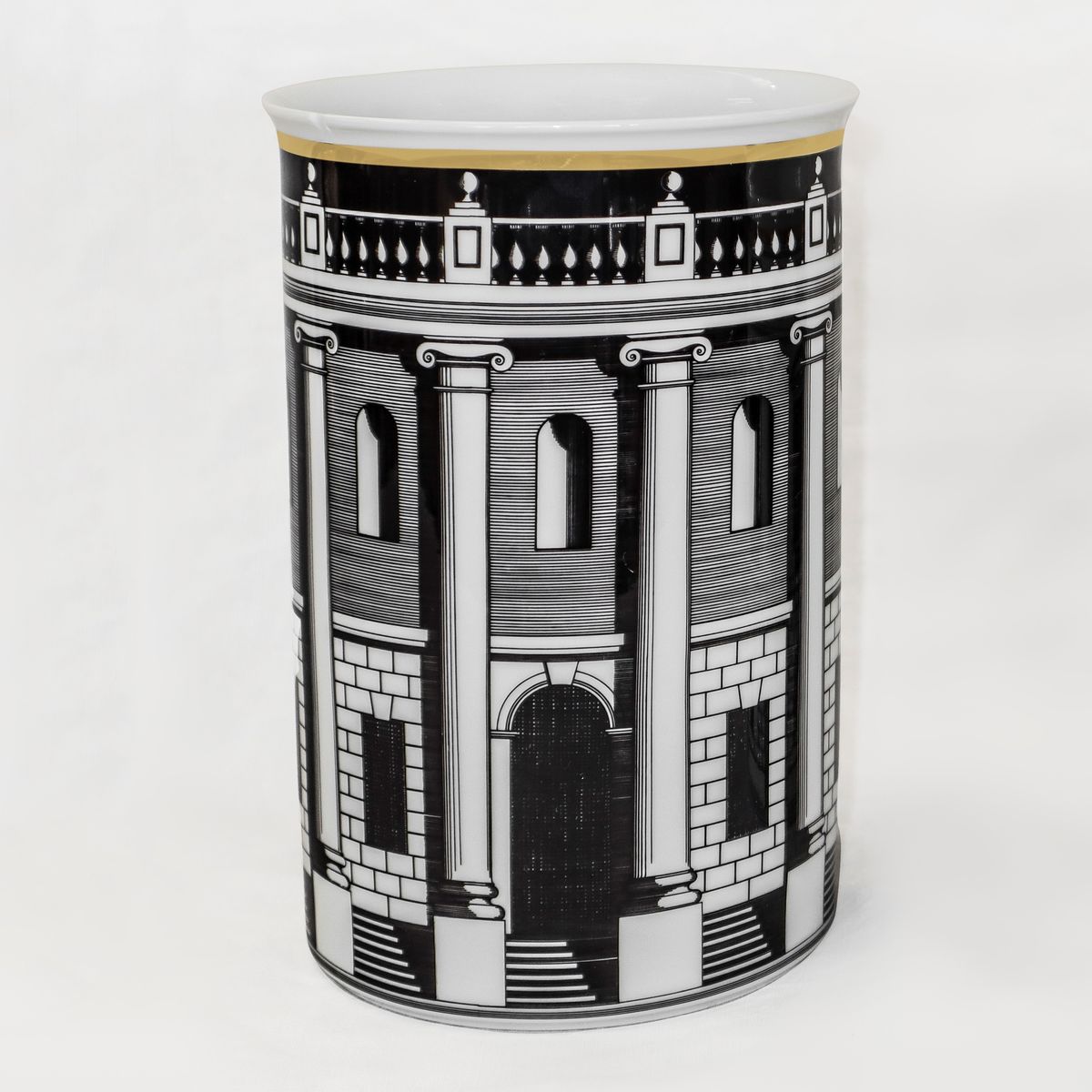 2 Vasi in Porcellana, Decoro Palladiana. Piero Fornasetti per Rosenthal