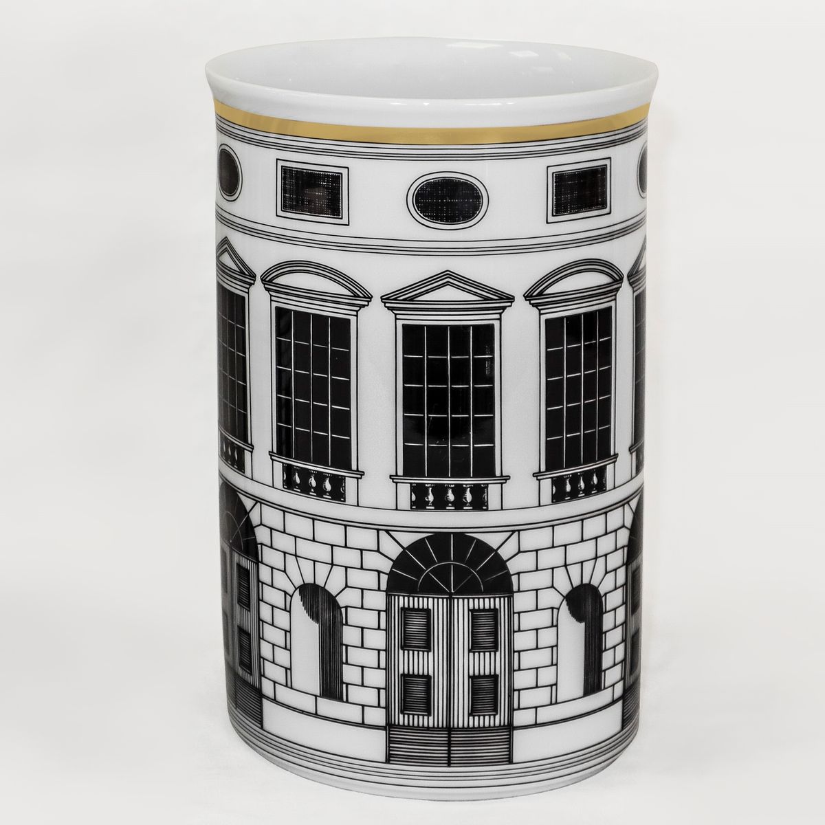 2 Vasi in Porcellana, Decoro Palladiana. Piero Fornasetti per Rosenthal