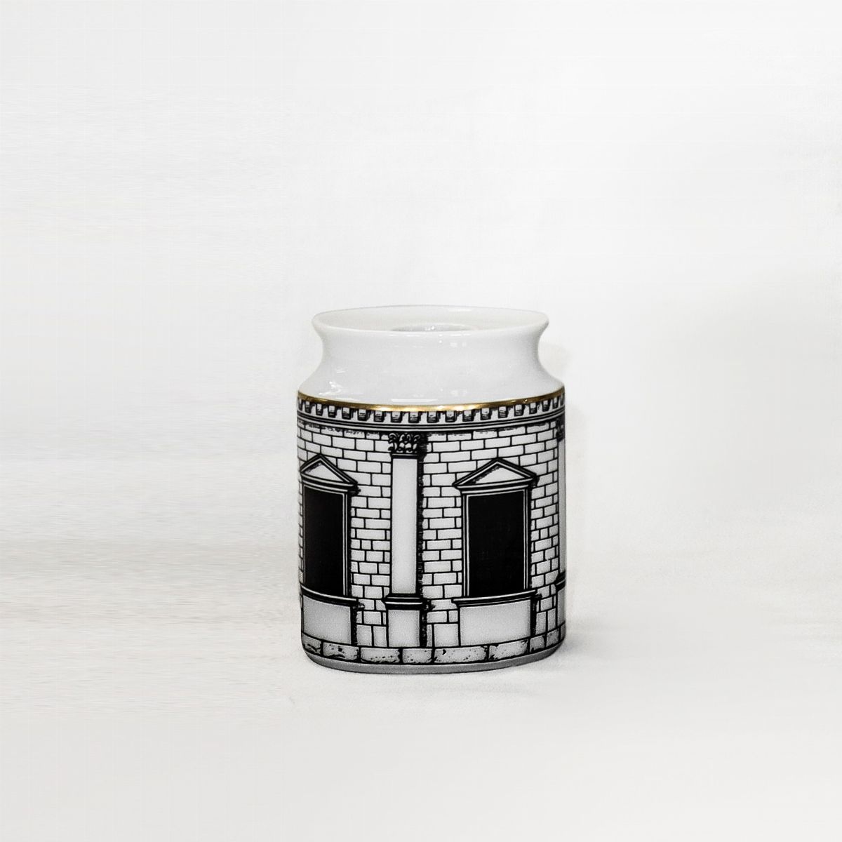 Piccolo Portacandele in Porcellana, Decoro Palladiana. Piero Fornasetti per Rosenthal