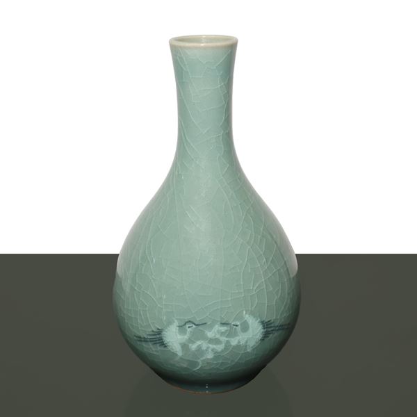 Chinese vase in shades of green