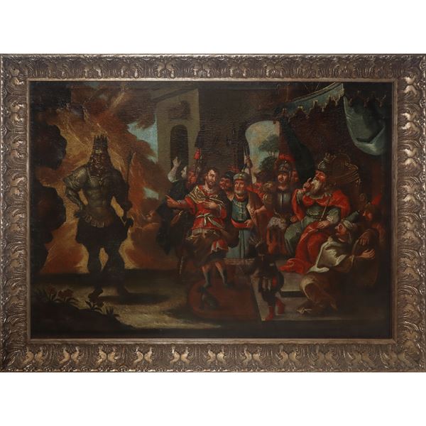 Historical subject with King and characters