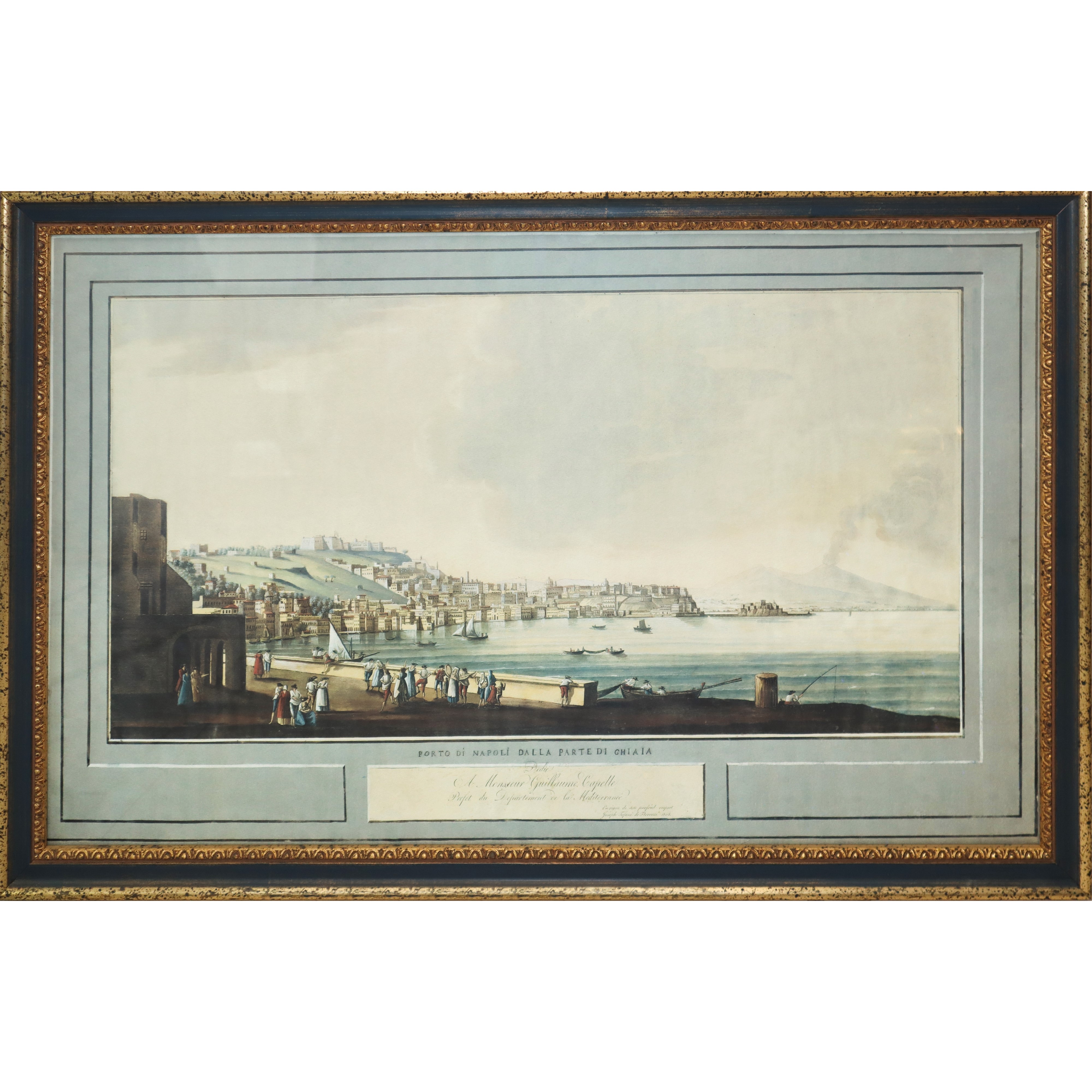 Porto di Napoli Visto dalla Ghiaia e Vue De Naple Pres Du Tombeau Du Virgile