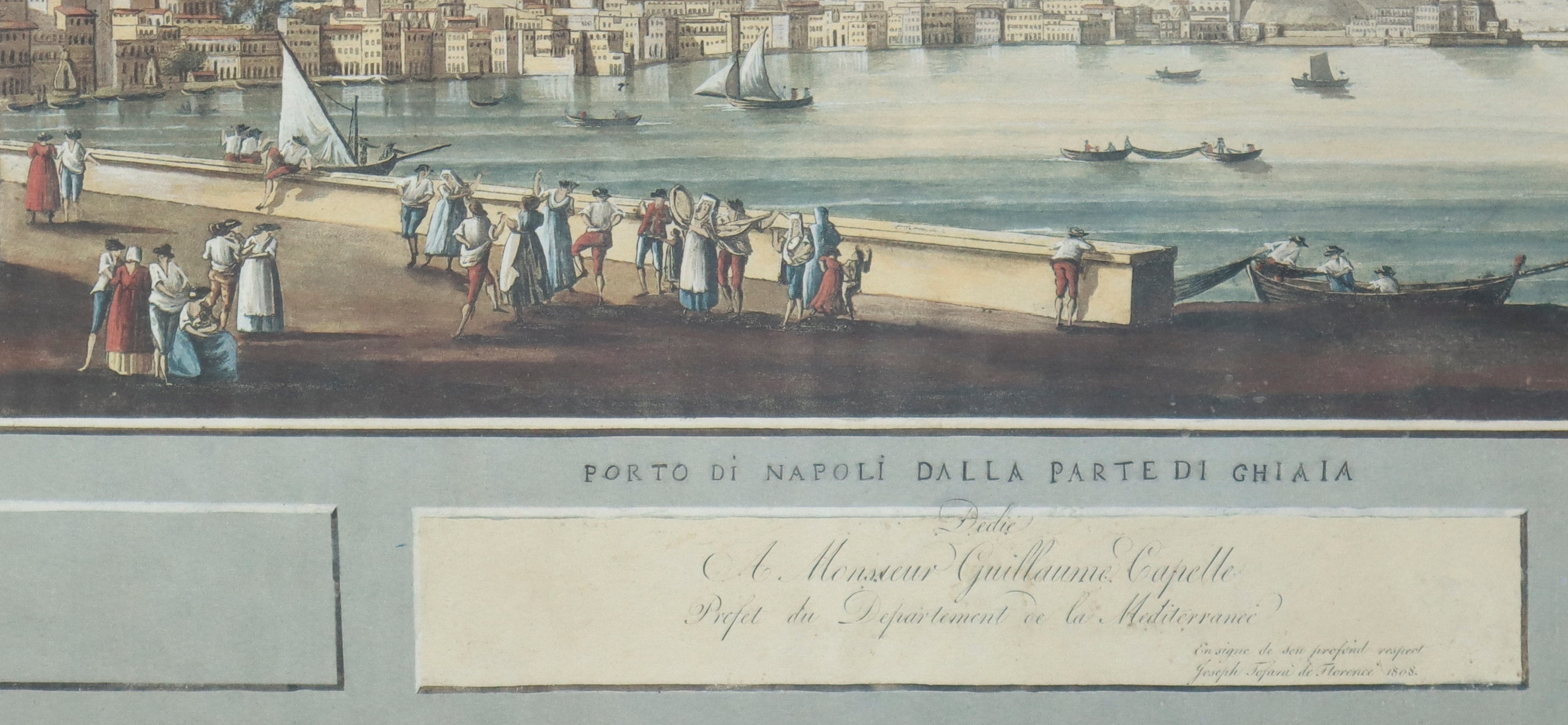 Porto di Napoli Visto dalla Ghiaia e Vue De Naple Pres Du Tombeau Du Virgile