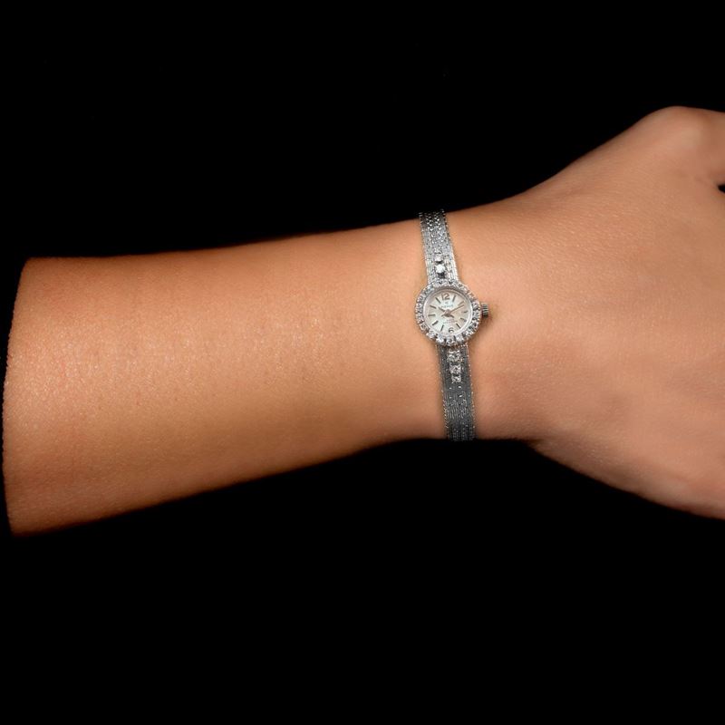 Pierce - Orologio Semirigido in Oro Bianco e Brillanti