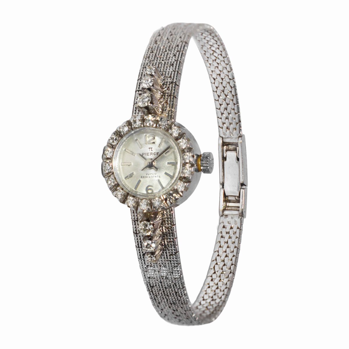 Pierce - Orologio Semirigido in Oro Bianco e Brillanti