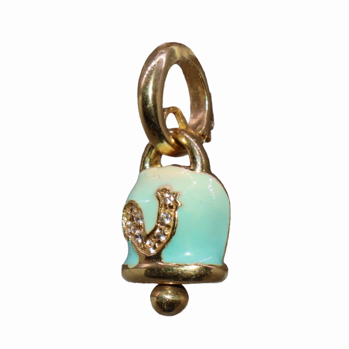 Ciondolo Chantecler in Oro 18 Kt Smaltato in Verde Tiffany