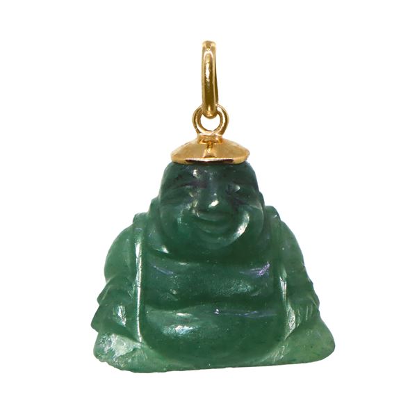 Pendant with Buddha in jade and 18kt2 gold