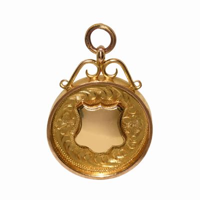 Ciondolo Medaglia, Montatura in Metallo, Moneta in Oro 9 Kt Datata 1930