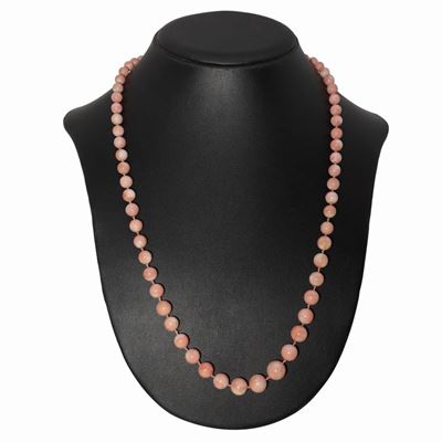 Collana in Corallo Rosa , Susta in Oro 18kt e Corallo