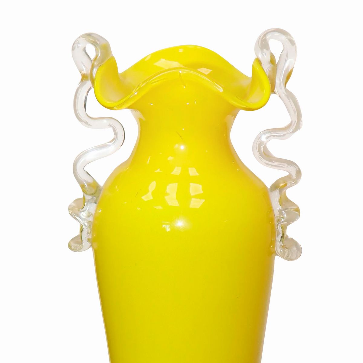 Vaso in Vetro di Murano Giallo