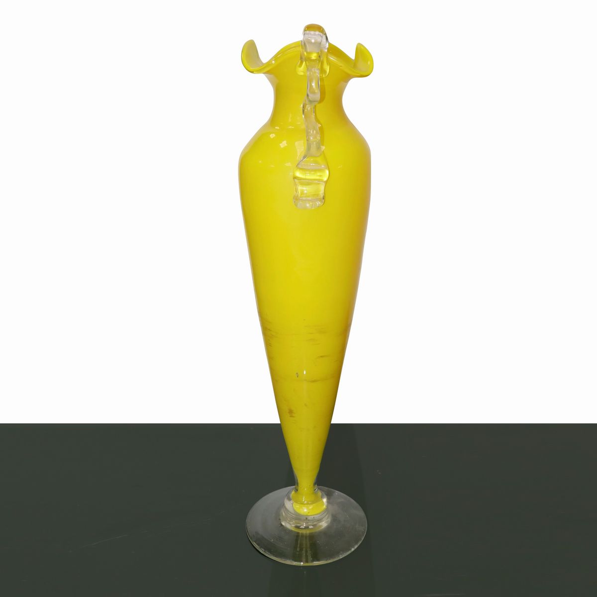 Vaso in Vetro di Murano Giallo