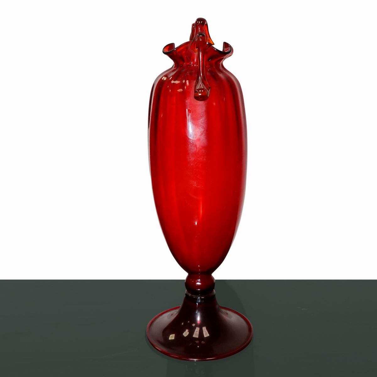Coppia Vasi in Vetro di Murano Rosso