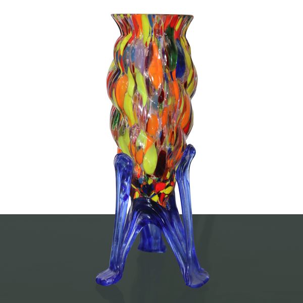 Fratelli Toso - Vaso in vetro di Murano multicolore