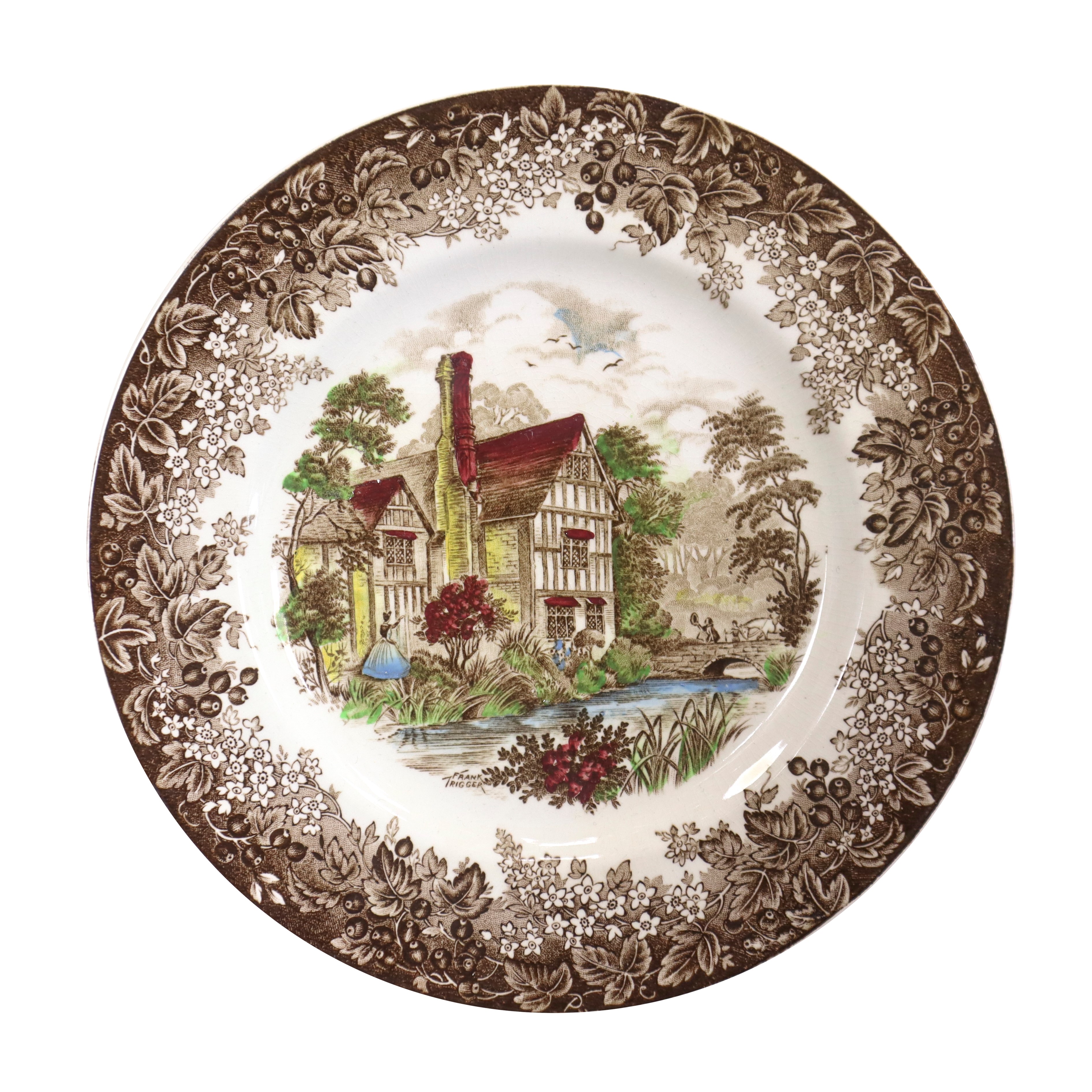 Servizio piatti policromi dis. Romantic England