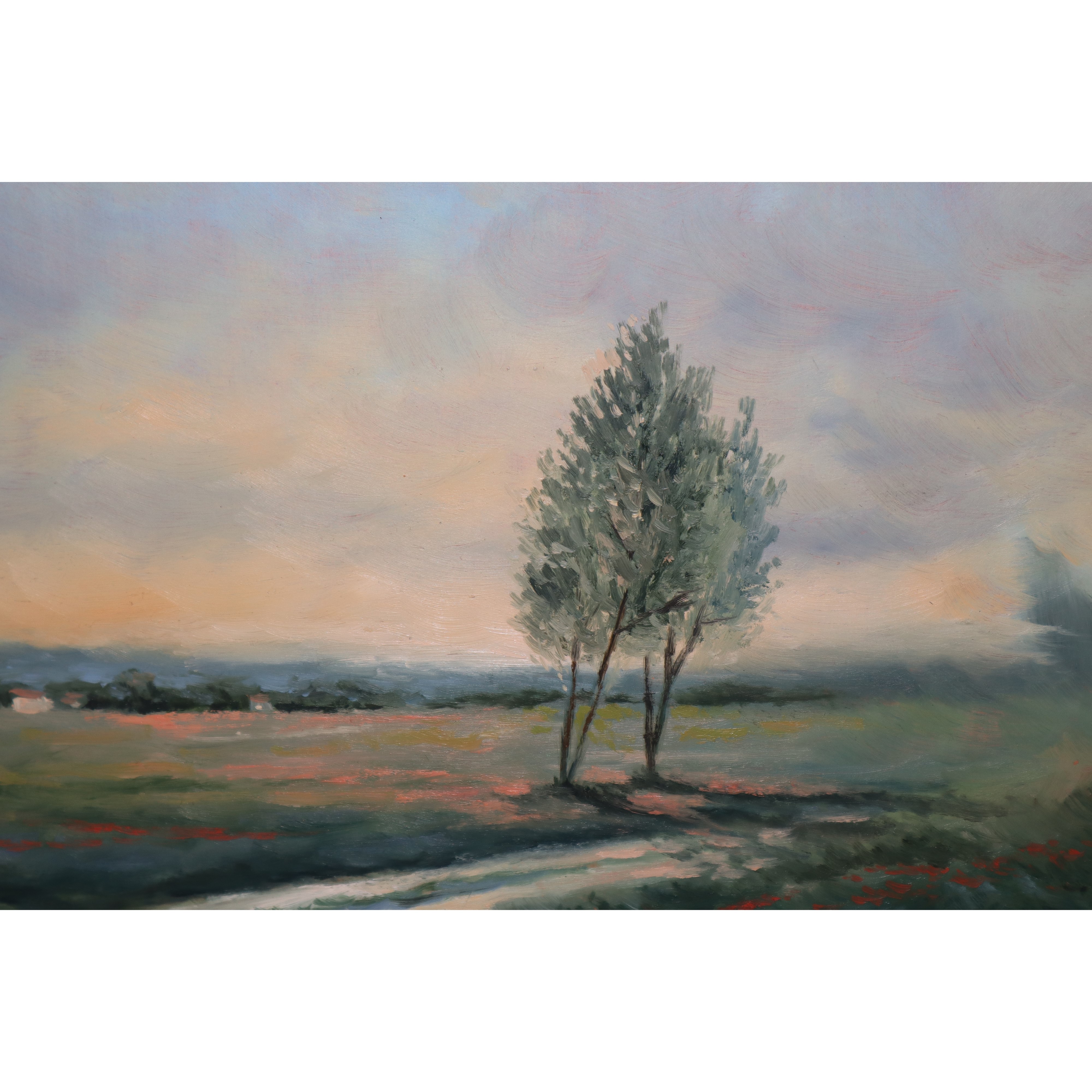 Paesaggio con Case ed Alberi