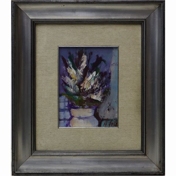 Still life vase with flowers