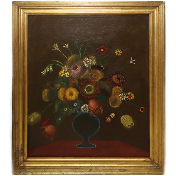 Still life of vase with flowers