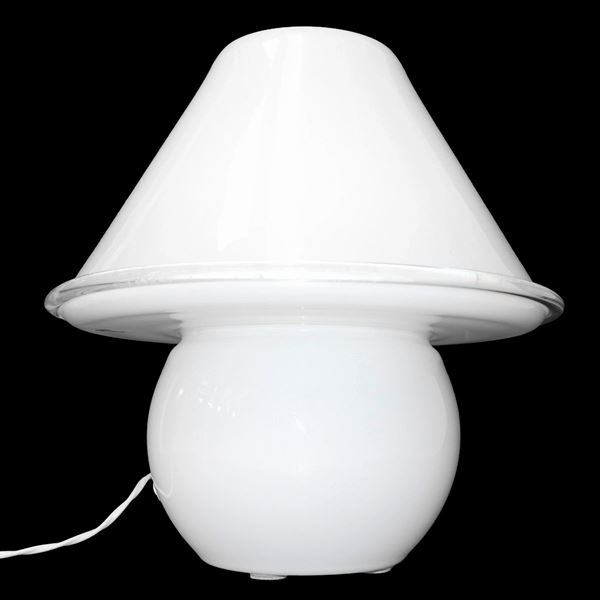 Noti Massari Giusto Toso per Leukos - Table lamp in layered milk glass